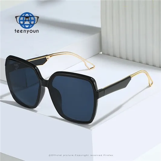 Teenyoun 2024 dernière version lunettes de soleil meilleur endroit pour acheter des lunettes de soleil dégradées de personnalité carrée vintage en gros