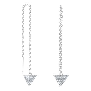 Boucles d'oreilles pendantes Ruizan Fashion en moissanite triangulaire avec argent sterling pour les soirées - Product Image 3