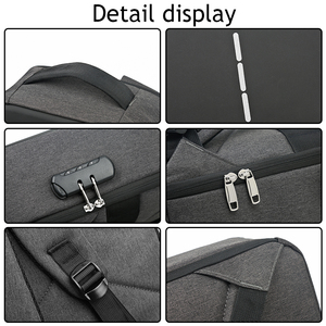 Custom Men's Waterproof Hard Shell Casual Fashion <b>Business</b> <b>Backpack</b> With Usb Oxford Material Laptop Bag - Product Image 6