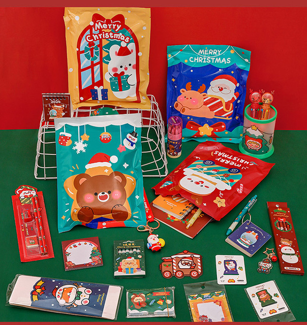 Christmas Surprise Stationery Big Blind Box Gift Set, Children's Stationery Set, Reward Lucky Bag, Lucky Blind Bag, Small Gifts