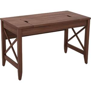 Table de bureau moderne Alera en noyer, réglable en hauteur (de 47,25 po à 43,75 po), 47,25 po x 23,63 po x 29,5 po, pour utilisation informatique - Product Image 5