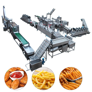 Línea de Producción de Fritura Continua para Nuggets de Pollo y Filetes de Pollo, Máquina de Fritura Totalmente Automática para Hamburguesas de Carne - Product Image 1