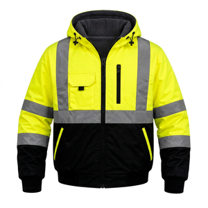 Chaqueta de Seguridad Impermeable de Alta Visibilidad con Forro Polar, Ropa de Trabajo Industrial, EPP, Color y Logotipo Personalizables, Unisex - Product Image 1