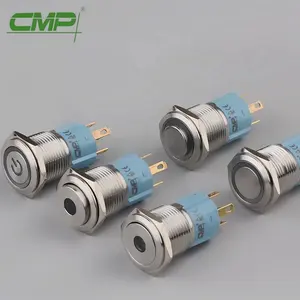 CMP Waterproof 16mm Illuminated Latching Push Button Switch With Power Symbol Different Color