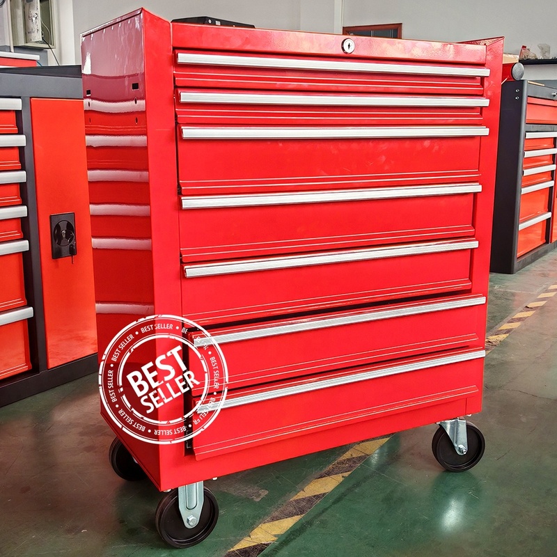 Black Rolling Tool Cabinet with Drawer