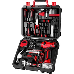 <span class=keywords><strong>Set</strong></span> Bor Tanpa Kabel Lithium-Ion <span class=keywords><strong>12V</strong></span> dengan Obeng Palu Elektrik & Kunci Pas, Perlengkapan Perkakas Rumah 126-Piece untuk Wanita - Product Image 5