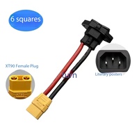 Câble adaptateur IEC XT60 XT90 de longueur personnalisée pour vélos électriques, modèles EV RC, batteries de stockage d'énergie, alimentation portable, nylon PC
