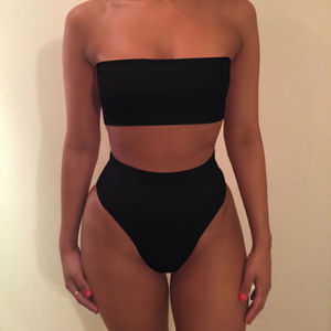 Maillot de bain femme, ensemble bikini, maillot de bain taille haute, string, tenue de plage - Product Image 5