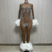 Novance Y1358-D Vêtements Tendance 2023 Nouveautés Combinaison Élégante Scintillante à Diamants pour Femme Ample Grande Taille Vêtements Formels pour Femme