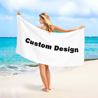 Serviette de Plage Cloudland Extra Large 250 GSM Super Absorbante Légère Portable avec Logo Personnalisé