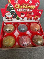 Balle anti-stress personnalisée en TPR écologique, souple et rebondissante, en forme de bois de cerf, 8,5 cm, emballée, jouets squishy de Noël