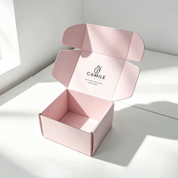 Großhandel Benutzerdefinierte Logo-Bedruckte Wellpappe-Versandkartons Hut-Kleidung-Schuh-Verpackung Rosa Versandkartons für Hüte
