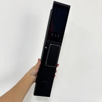 A70 Smart Deurslot 3D Gezichtsherkenning WiFi Tuya App Cloudopslag Videocamera Elektronische nachtschoot Obsidiaan Goud Zwart