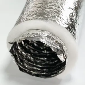 Duct flexível isolado de poliéster r0,6/r1.0, folha de alumínio