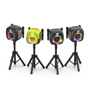 MICCELL Enceinte sans fil portable avec lumière LED multicolore, effet feux d'artifice, pour jeux, karaoké et musique disco - Product Image 1