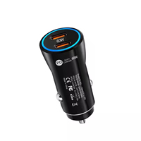 LOGO Kustom 60W PD Pengisi Daya Mobil Cepat 5 in 1 Dual USB-C Pengisian Cepat Multi-Port Kompatibel dengan Pemantik Rokok Ponsel