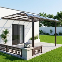 Auvent de toit motorisé rétractable en alliage d'aluminium avec revêtement acrylique PU pour villa, balcon, terrasse, caravane, camping, extérieur, jardin
