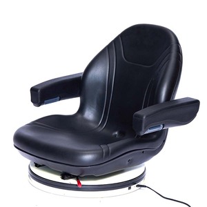 Siège de tracteur universel de remplacement, paire de sièges de tondeuse à dossier haut compact, siège de <span class=keywords><strong>chariot</strong></span> élévateur en vinyle noir, direction centrale de trou de vidange - Product Image 3