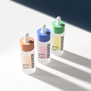 Flacon en verre transparent pour sérum et huile de soin de la peau, cylindrique, 20 ml, 30 ml, 40 ml, 50 ml, 60 ml, avec bouchon compte-gouttes coloré, emballage individuel disponible - Product Image 5
