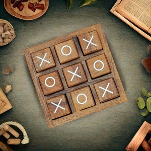 เกมติ๊กแท็กโท XO แบบพกพา ทำจากไม้ ง่ายต่อการพกพา เหมาะสำหรับวันหยุดพักผ่อนและความบันเทิงระหว่างเดินทาง - Product Image 3