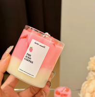 Bougie d'aromathérapie au café glacé - Bougie parfumée en forme de boisson superposée pour la décoration intérieure et les cadeaux - Produit très vendu sur le marché