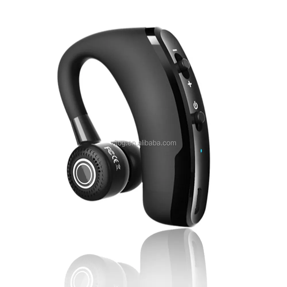 Gerçek kablosuz BT v9 kulaklık tek kulak kulaklık Handsfree kulaklık iş kulaklık sürücü çağrı spor kulak kancası kulaklık