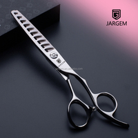 Ciseaux de coiffure professionnels 6 pouces en acier VG10 japonais, à 10 dents épaisses avec micro-creusures pour la dégaine des cheveux