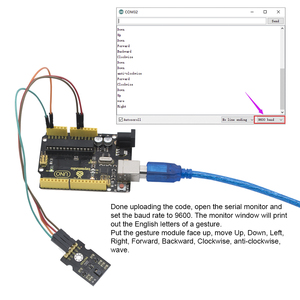 Keyestudio โมดูลเซ็นเซอร์จดจำท่าทาง PAJ7620สำหรับ <span class=keywords><strong>ARDUINO</strong></span> สำหรับไมโครบิต - Product Image 4