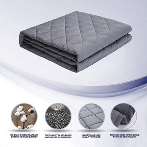 Manta Ponderada Ecológica de Algodón Acolchado con Relleno de Cuentas de Vidrio, Estilo Portátil para Viajes, Hoteles, Hospitales y Baños - Product Image 1