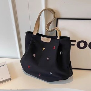 Custom Embroidered Nylon Tote <b>Bag</b> Reusable Handbag with OEM Service for Women - Product Image 2