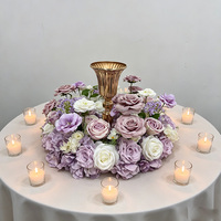 Rangkaian Bunga Sutra Artifisial Warna Dusty Pink untuk Dekorasi Meja Pernikahan, Centerpiece, dan Candelabra