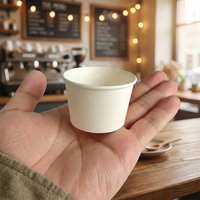 Gobelet en papier biodégradable écologique à paroi simple JAN GOO 60 ml, qualité alimentaire, étanche, diamètre 55 mm, mini dégustation