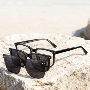 <span class=keywords><strong>Gafas</strong></span> de Sol Magnéticas con <span class=keywords><strong>Clip</strong></span> TR90 <span class=keywords><strong>para</strong></span> Hombre, Montura Cuadrada, Protección Ocular Polarizada TAC, 3 en 1, Anti Luz Azul, Lectura Óptica - Product Image 1