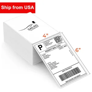 Premium quality good price 4''x 6'' 500 lables/roll blank stickers direct thermal label