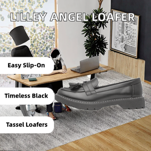 <strong>Lilley</strong> Angel Womens Black Slip-On Flat Loafer-Size 6 UK - Product Image 2