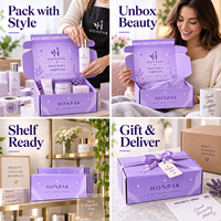 Boîte d'expédition personnalisée HONPAK avec bande adhésive pour produits de beauté, boîte d'emballage en carton ondulé imprimée pour les marques de commerce électronique