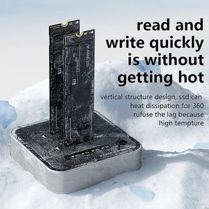 M.2 복제기 듀얼 베이 NVMe SSD 클로너, USB 3.2 20GB Type-C 툴프리 케이스, 2230-22110 SSD 최대 8TB 지원, 애플 17 지원 - Product Image 6