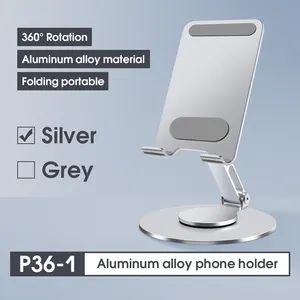 Hot Sale Adjustable Portable Foldable Desktop Phone Stand 360 Rotating Aluminum Mobile Phone Holders