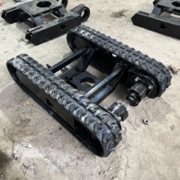 Mini machine hydraulique télécommandée avec châssis de voie nouvelle plate-forme de voie en caoutchouc sur chenilles
