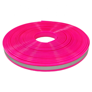 고품질 형광 오렌지 반사 친환경 방수 유연 TPU 코팅 폴리에스터 웨빙 맞춤형 로고 직조 - Product Image 3