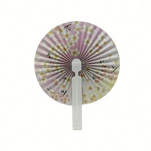 Abanicos Plegables de Papel Surtidos con Técnica Pintada, Mango de Plástico, Recuerdos para Fiestas, Abanico de Mano - Product Image 2