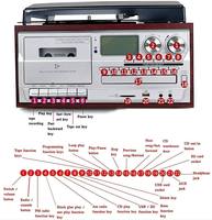 Pemutar Rekaman Vinyl Vintage Multifungsi CD Kaset USB Radio FM BT Turntable Kayu Sistem Audio Multimedia