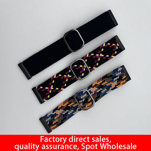 Bracelet de montre à boucle en métal de vente chaude bande de Tension en Nylon réglable pour bracelet de remplacement <span class=keywords><strong>Fitbit</strong></span> <span class=keywords><strong>Versa</strong></span> 4/3/<span class=keywords><strong>Sense</strong></span> - Product Image 2