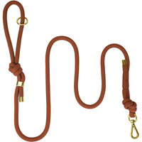 Laisse pour chien en nylon avec mousqueton doré tendance, résistante, durable, anti-traction, avec poignée antidérapante
