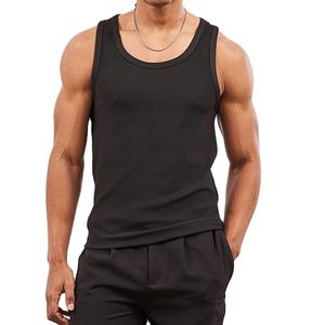 Camiseta sin mangas de algodón lavado transpirable de estilo vintage para hombre, cuello redondo, ajuste holgado clásico, tejido de 180 g, ideal para entrenamiento. - Product Image 2