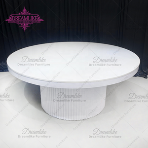 Table ronde de meubles de mariage en fer blanc onirique avec dessus en MDF pour salles de banquet et salles à manger d'hôtel - Product Image 2