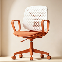 Chaise de bureau roulante silencieuse à faible MOQ avec coussin en éponge souple pour étudiants, idéale pour appartement, maison décontractée ou coin d'apprentissage