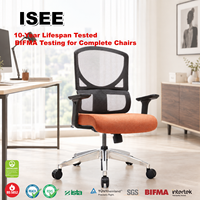 Chaise de bureau ergonomique en maille avec appui-tête 3D, dossier haut, siège en mousse moulée, vérin à gaz classe 4, pivotante, certifiée BIFMA, pour bureau à domicile GTChair