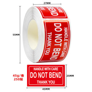 Forte manico adesivo con cura <span class=keywords><strong>Fragile</strong></span> spedizione avvertenza etichette materiale PP adesivi per scatole - Product Image 5