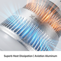 Ampoule LED Haute Puissance 50W 100W 150W 200W avec Dissipation Thermique Optimale, Corps en Aluminium, Série Étoile Lune, Éclairage Industriel et Commercial